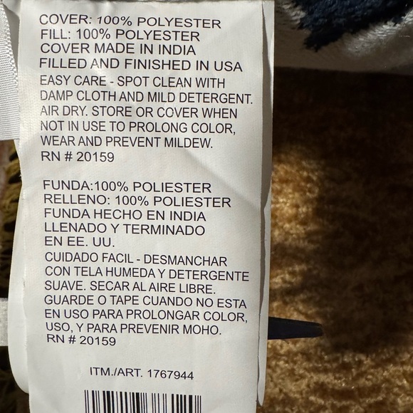 Brentwood Blue and Gray Accent Pillows with Geometric Design - Picture 7 of 9